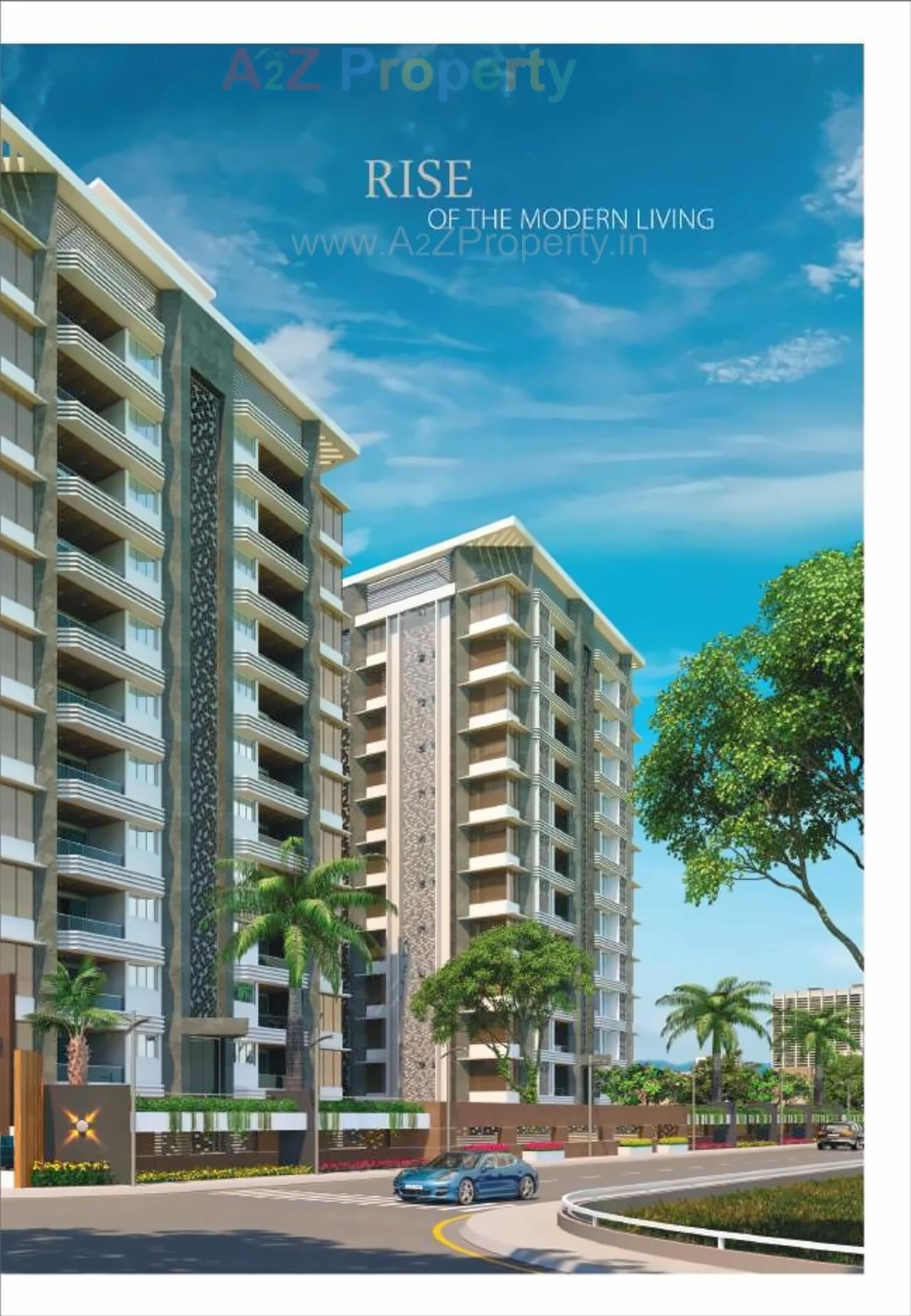 3D Elevation of real estate project River Pentasky located at Althan, Surat, Gujarat