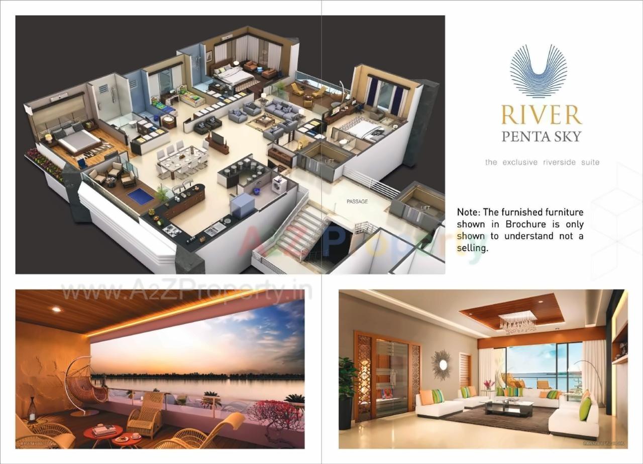 Layout of real estate project River Pentasky located at Althan, Surat, Gujarat