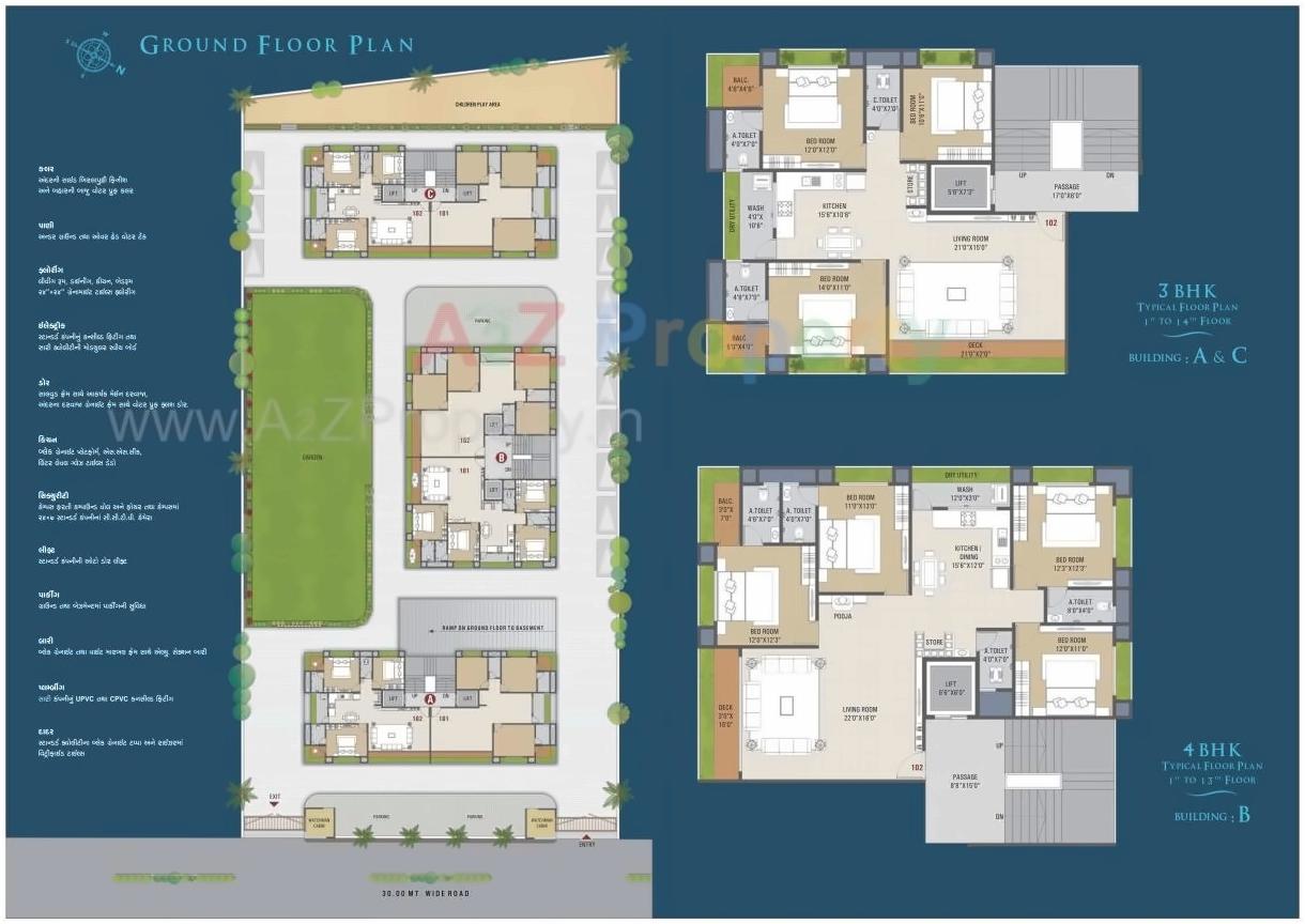 Layout of real estate project River Ratan located at Mo, Surat, Gujarat
