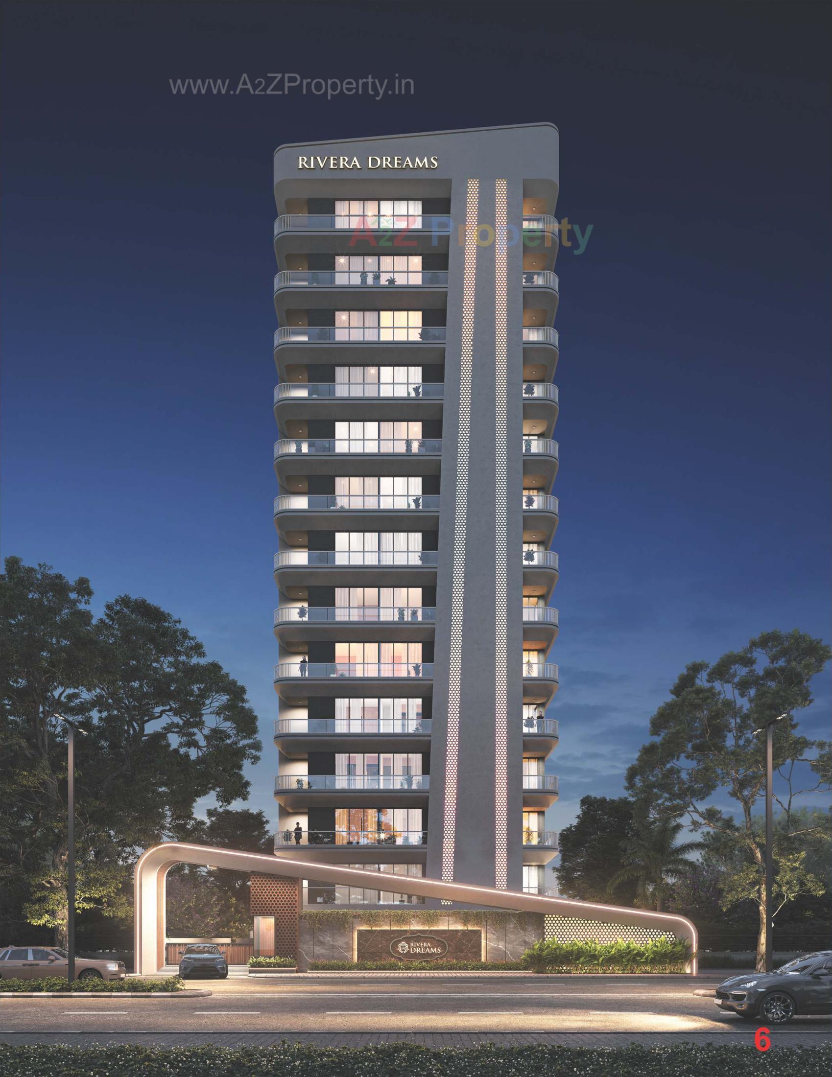 3D Elevation of real estate project Rivera Dreams located at Surat, Surat, Gujarat
