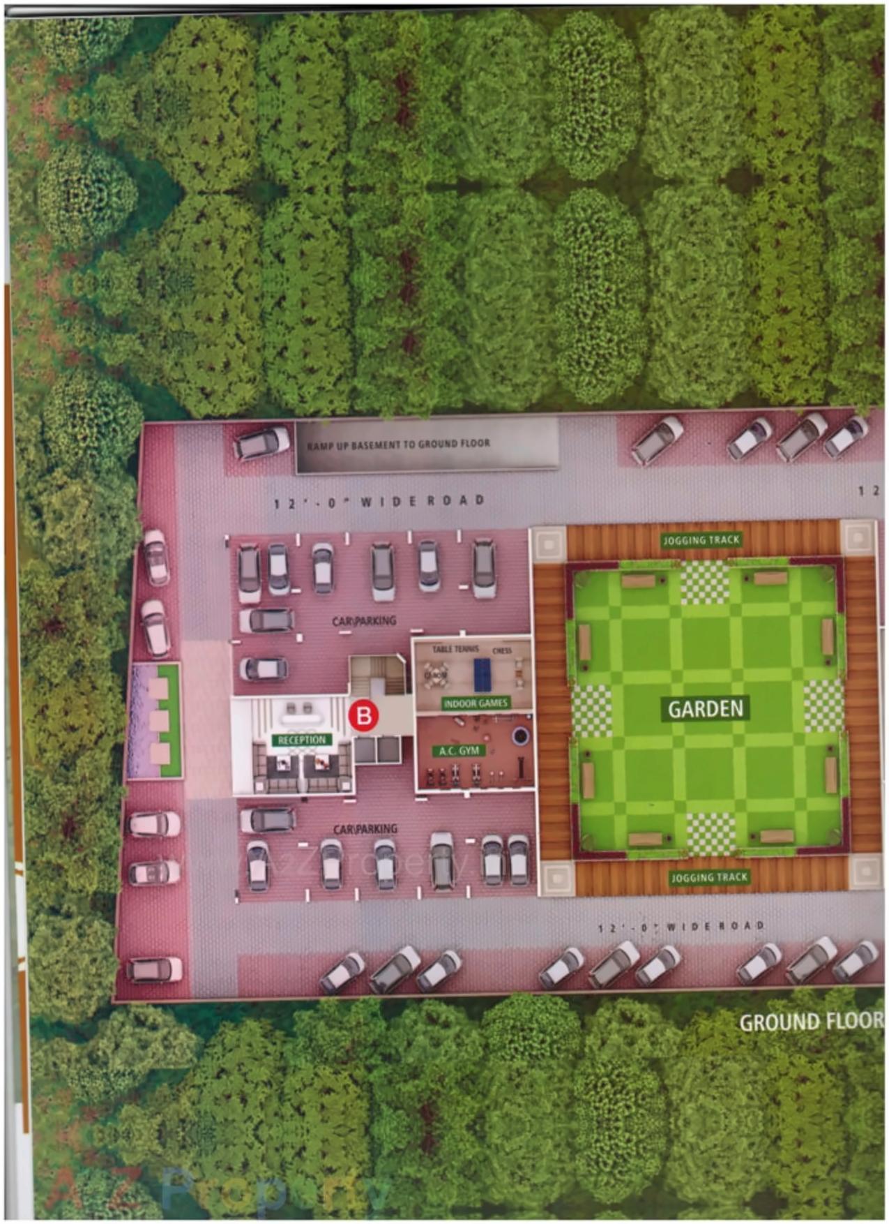 Layout of real estate project Rivoli Heights located at Vesu, Surat, Gujarat