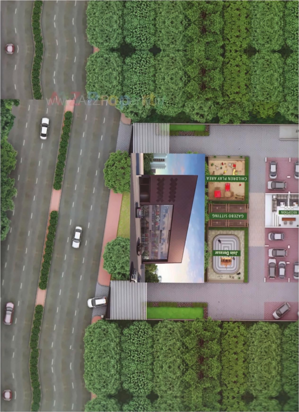 3D Elevation of real estate project Rivoli Heights located at Vesu, Surat, Gujarat