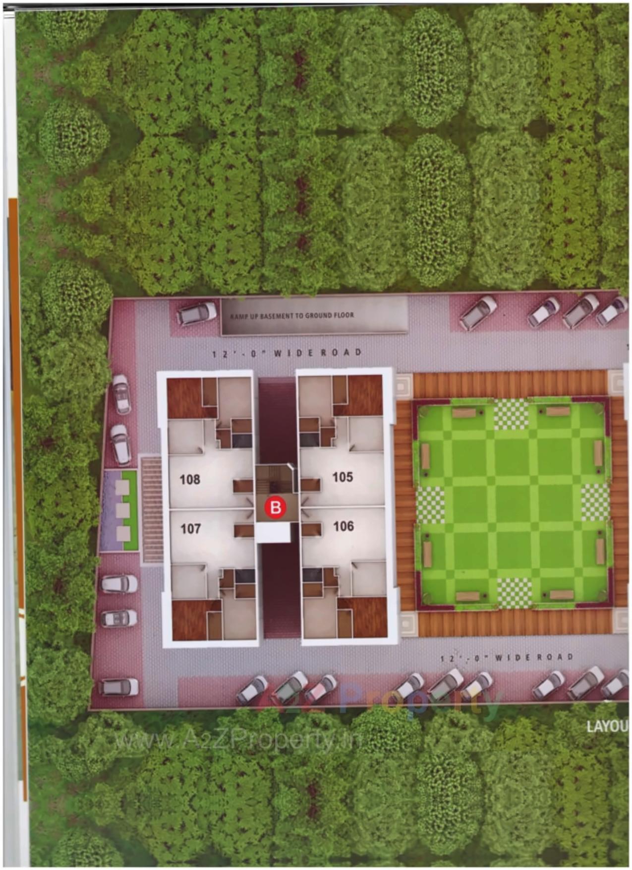 Layout of real estate project Rivoli Heights located at Vesu, Surat, Gujarat