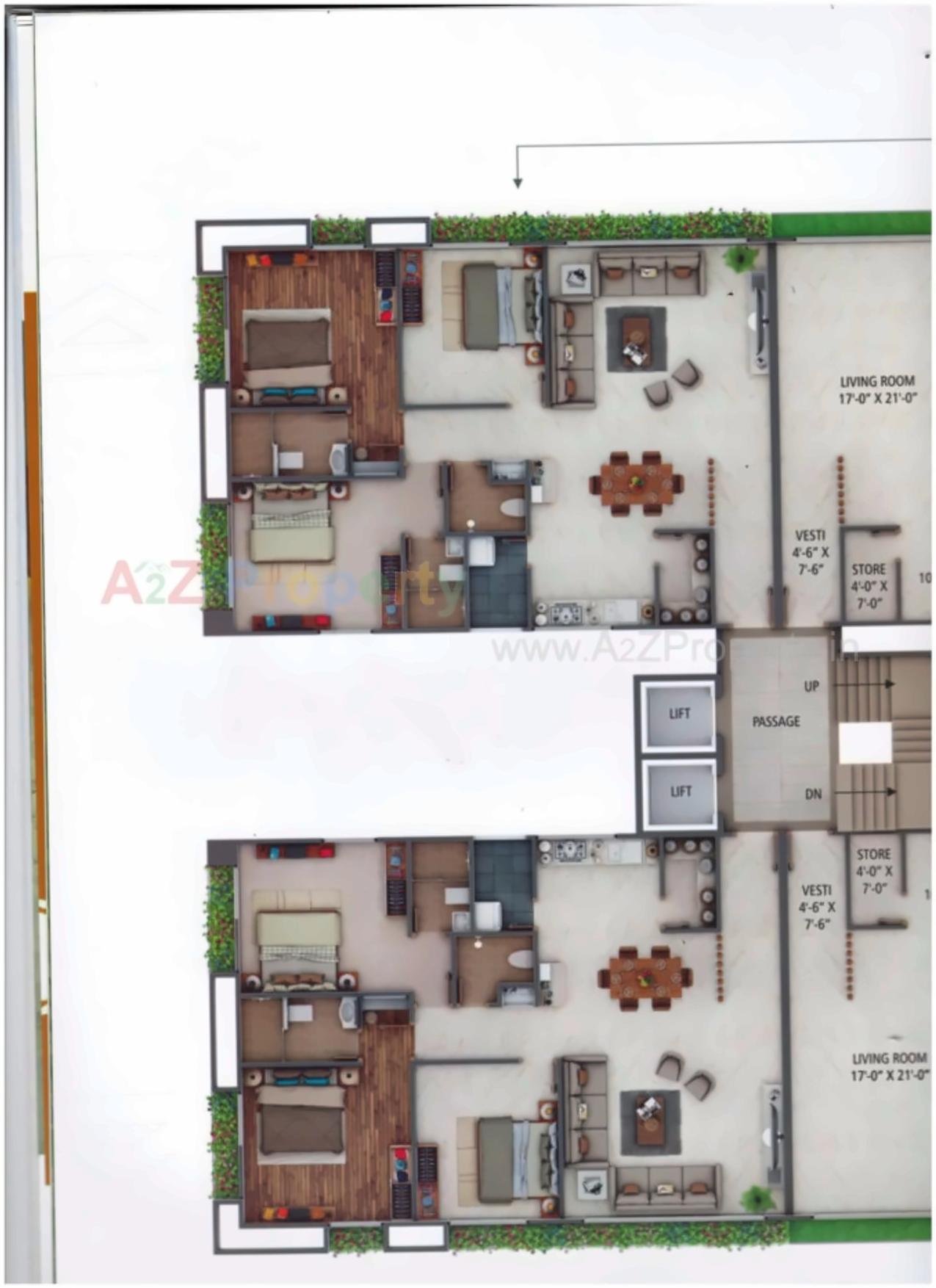 Layout of real estate project Rivoli Heights located at Vesu, Surat, Gujarat