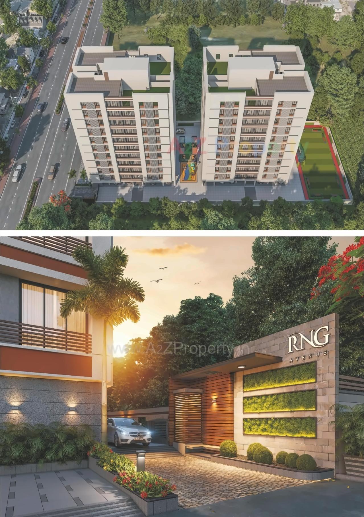 3D Elevation of real estate project Rng Avenue located at Pal, Surat, Gujarat