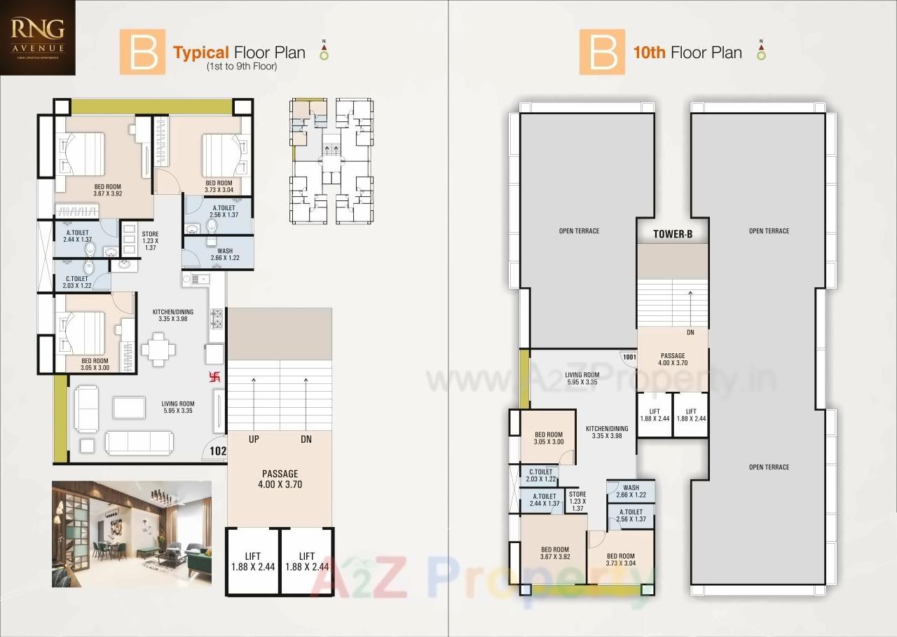 Layout of real estate project Rng Avenue located at Pal, Surat, Gujarat