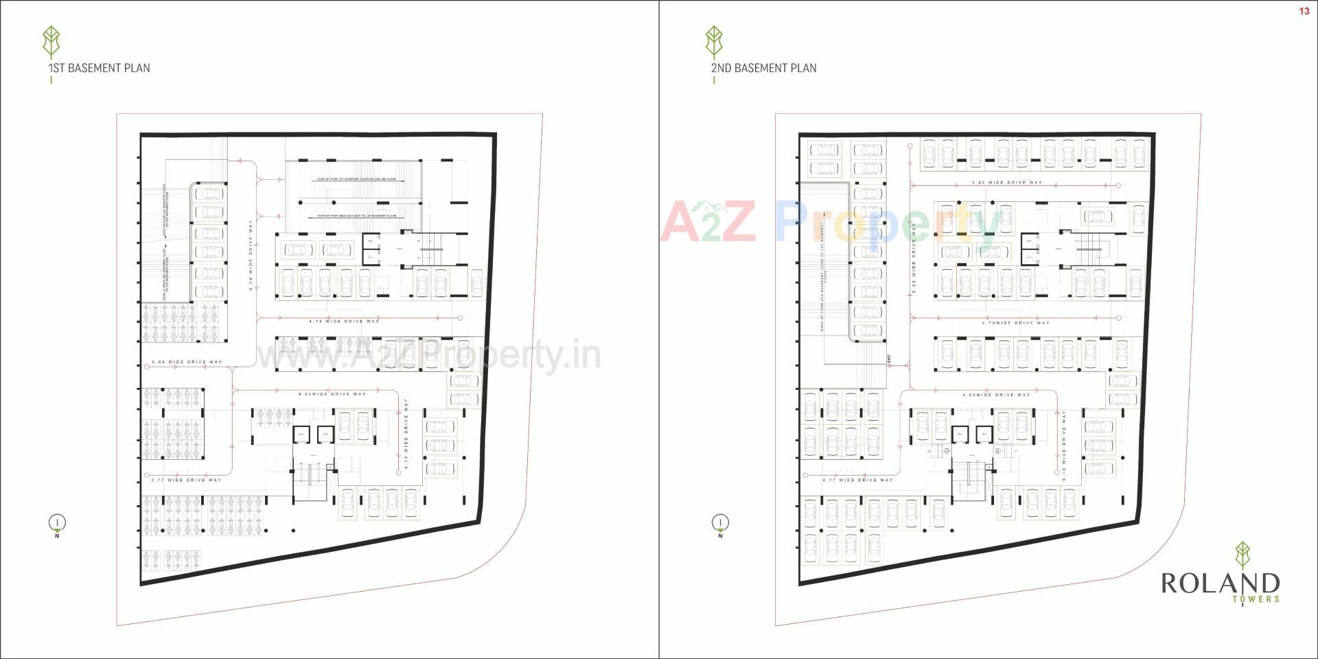 Layout of real estate project Roland Towers located at Magdalla, Surat, Gujarat
