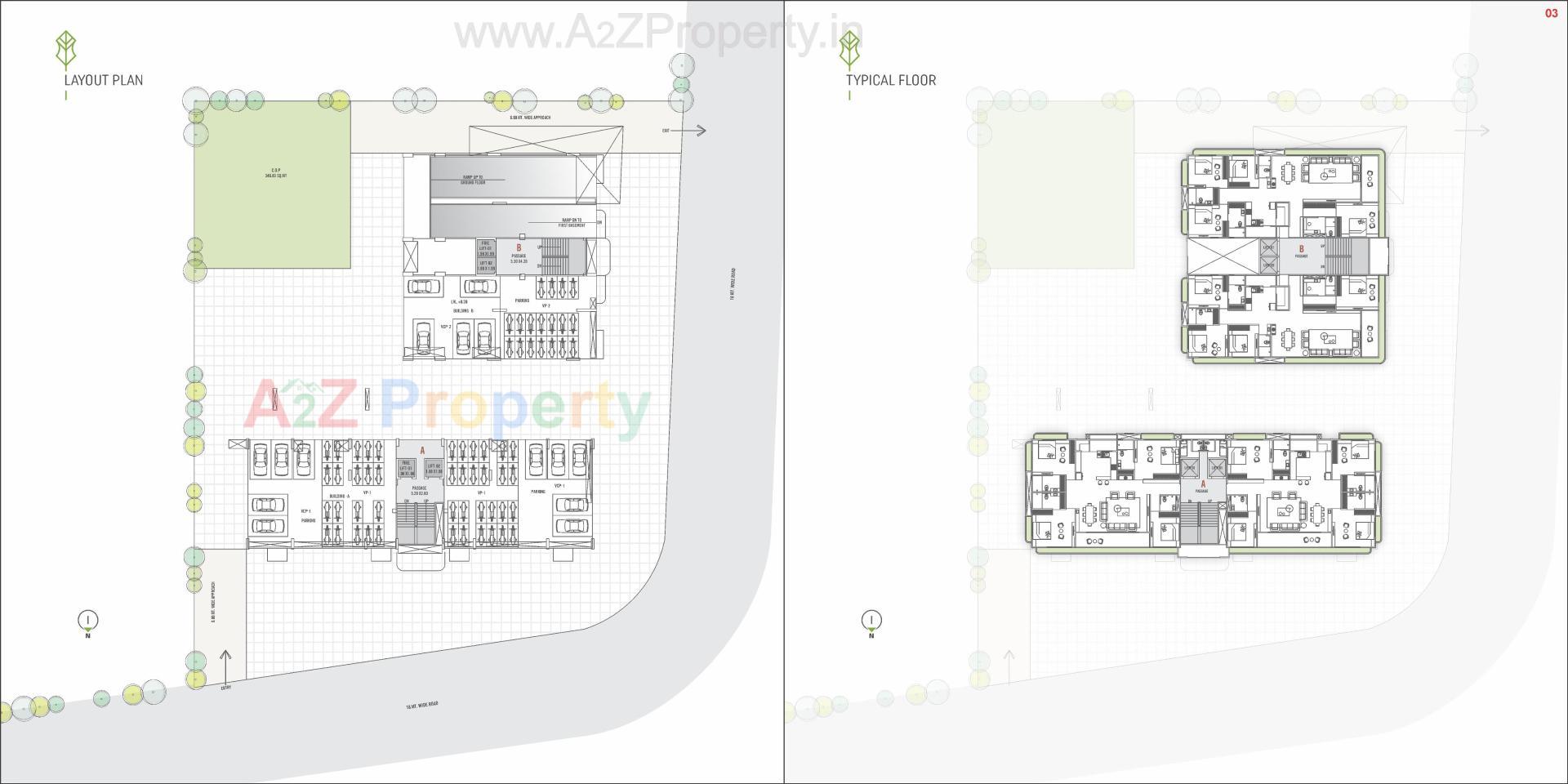 Layout of real estate project Roland Towers located at Magdalla, Surat, Gujarat