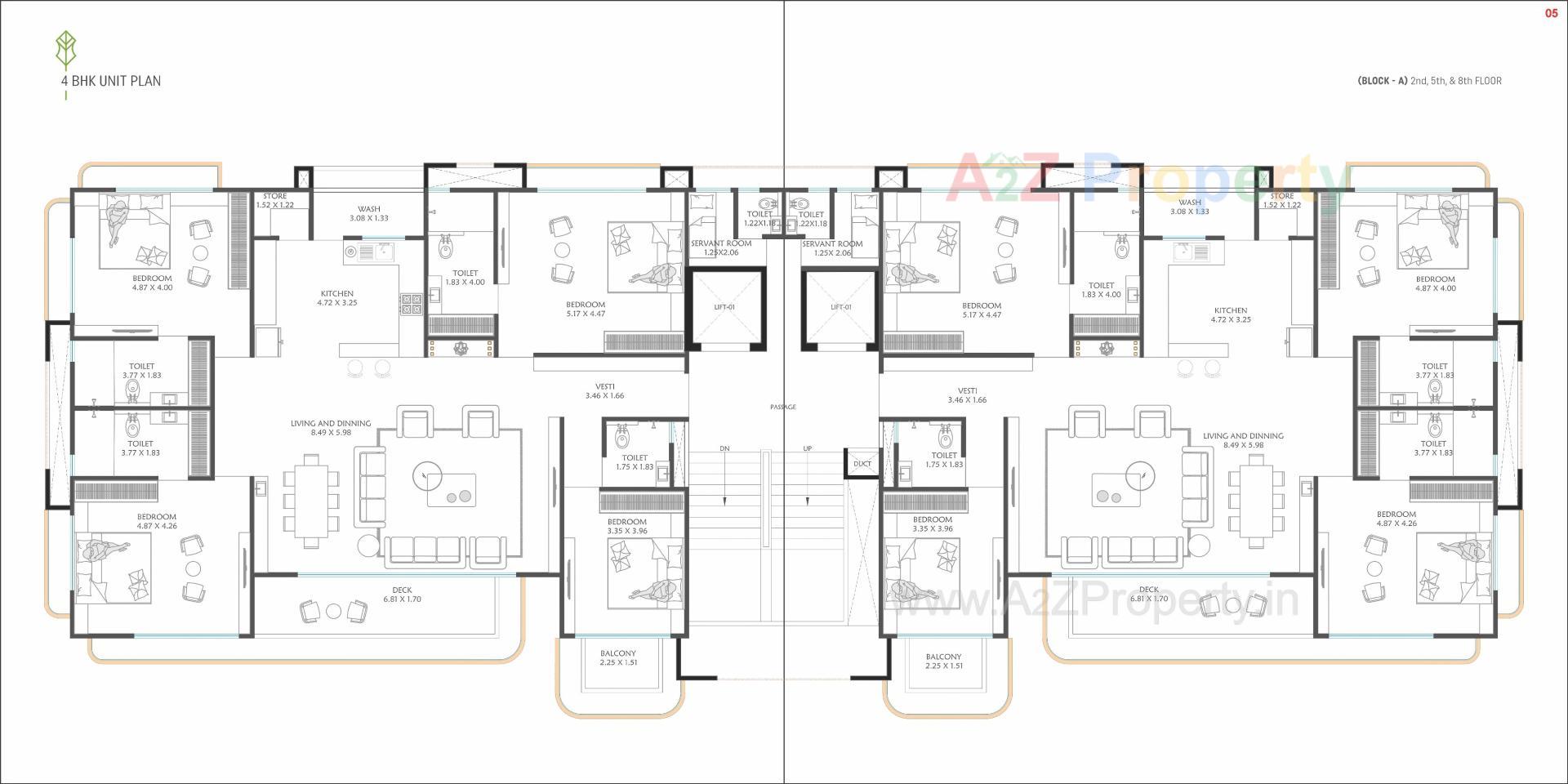 Layout of real estate project Roland Towers located at Magdalla, Surat, Gujarat