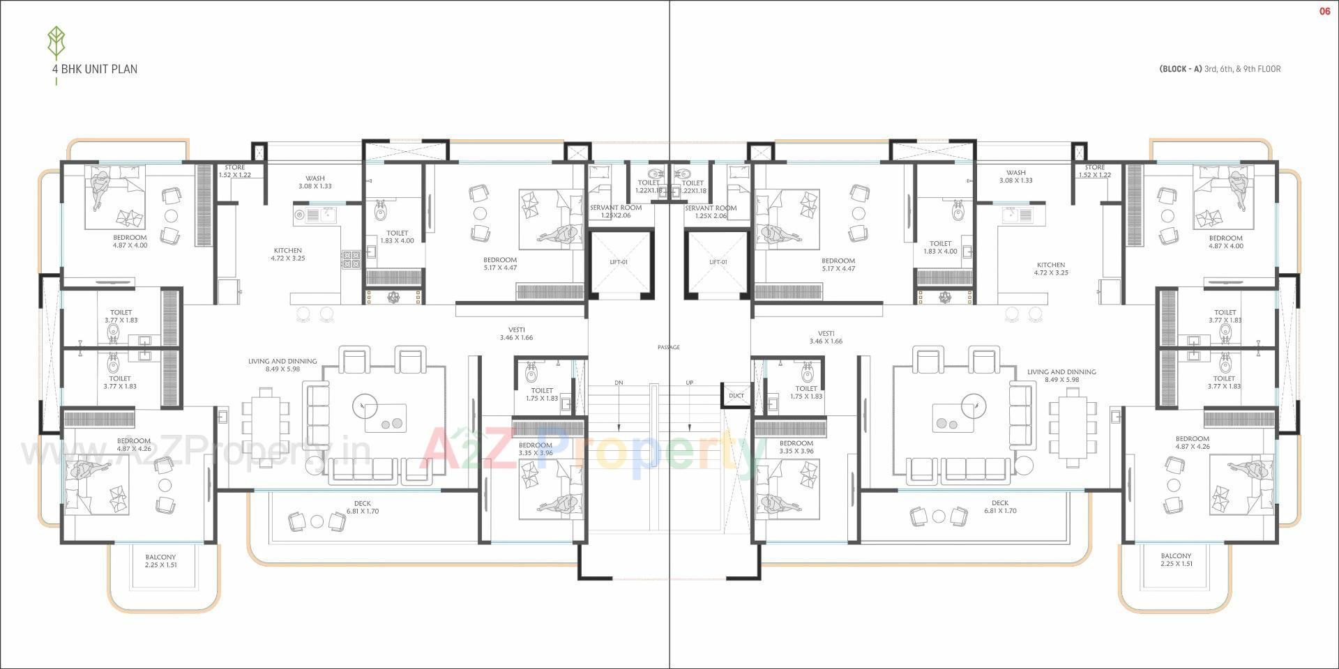 Layout of real estate project Roland Towers located at Magdalla, Surat, Gujarat