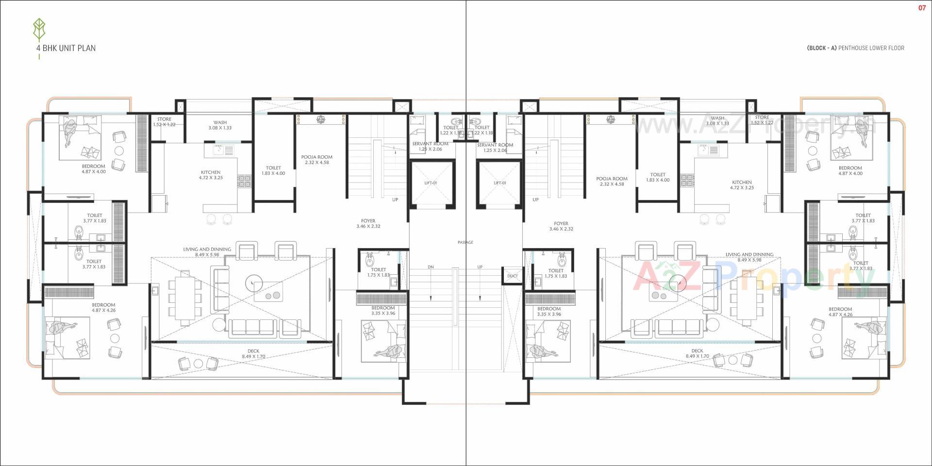 Layout of real estate project Roland Towers located at Magdalla, Surat, Gujarat