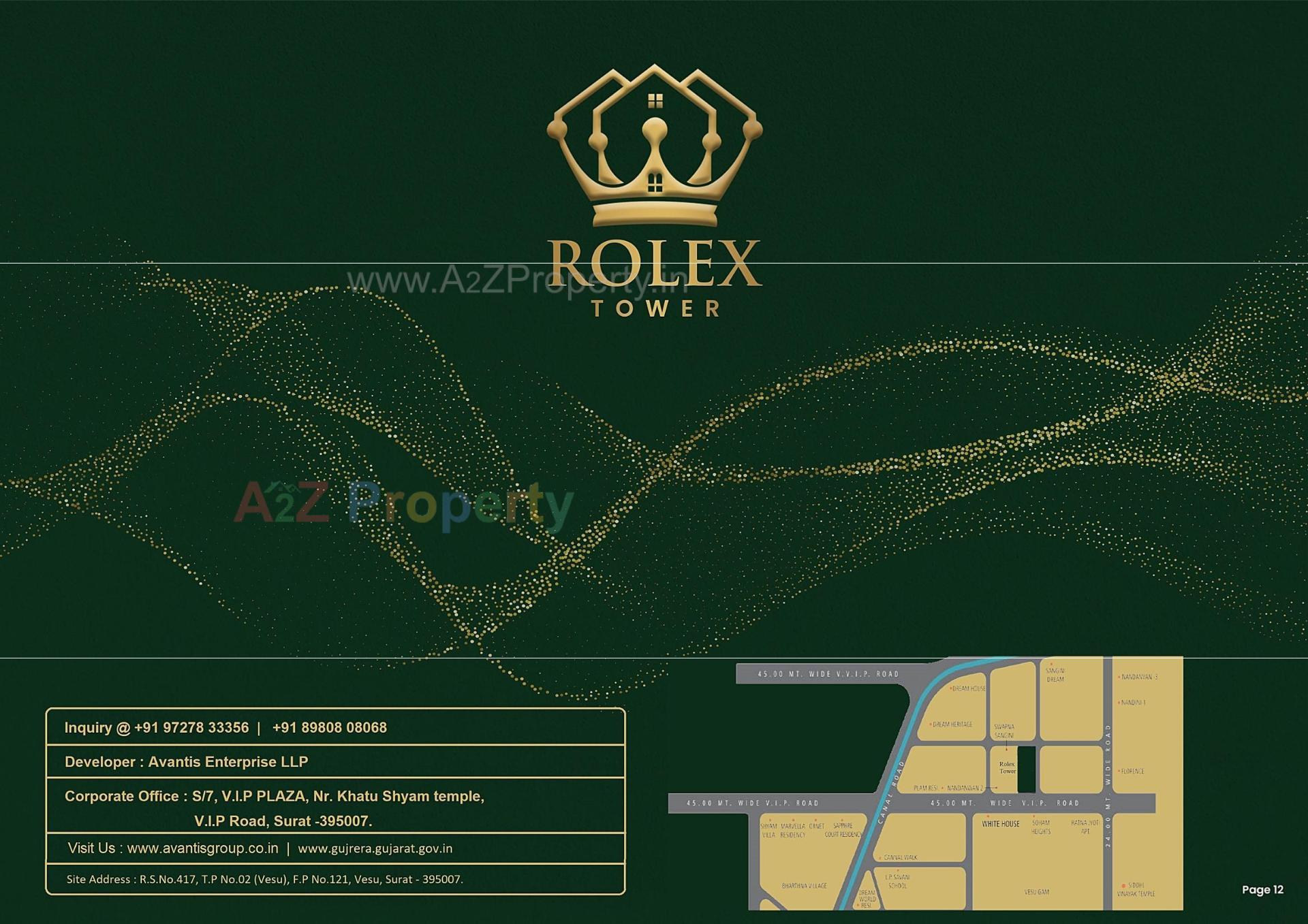  of real estate project Rolex Tower located at Vesu, Surat, Gujarat