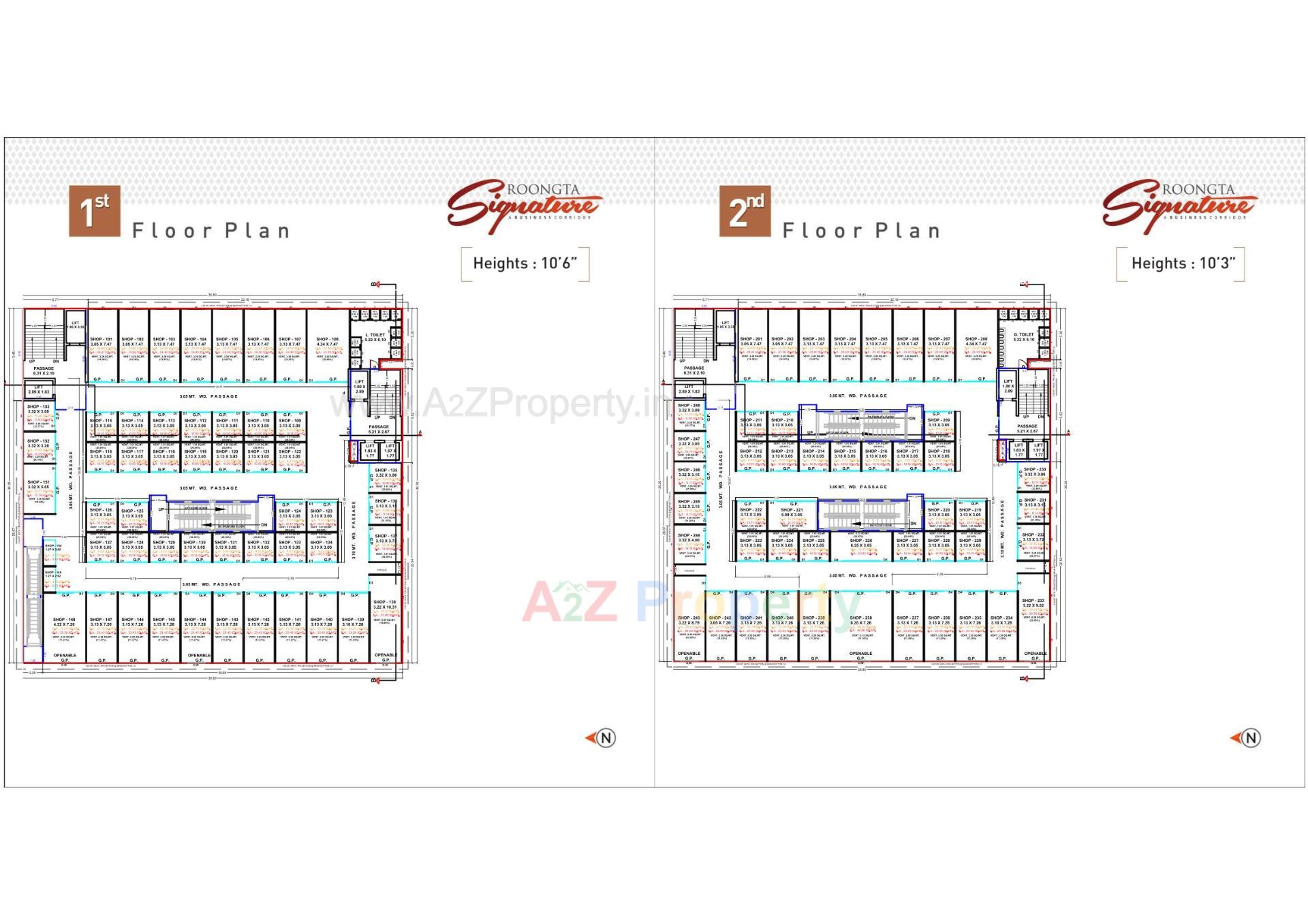 Layout of real estate project Roongta Signature located at Bharthana, Surat, Gujarat