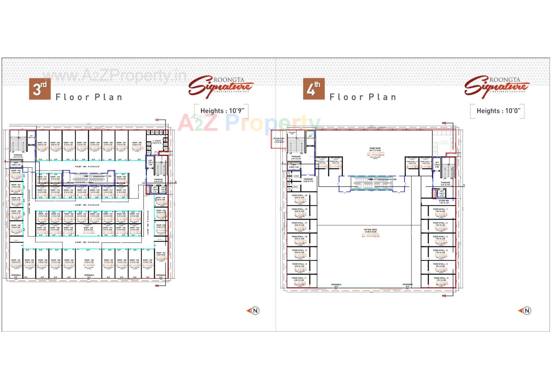 Layout of real estate project Roongta Signature located at Bharthana, Surat, Gujarat