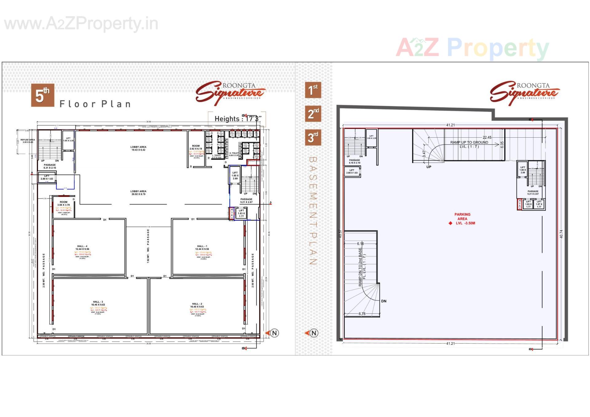 Layout of real estate project Roongta Signature located at Bharthana, Surat, Gujarat