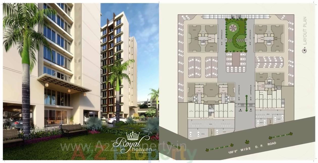 Layout of real estate project Royal Heaven located at Puna, Surat, Gujarat