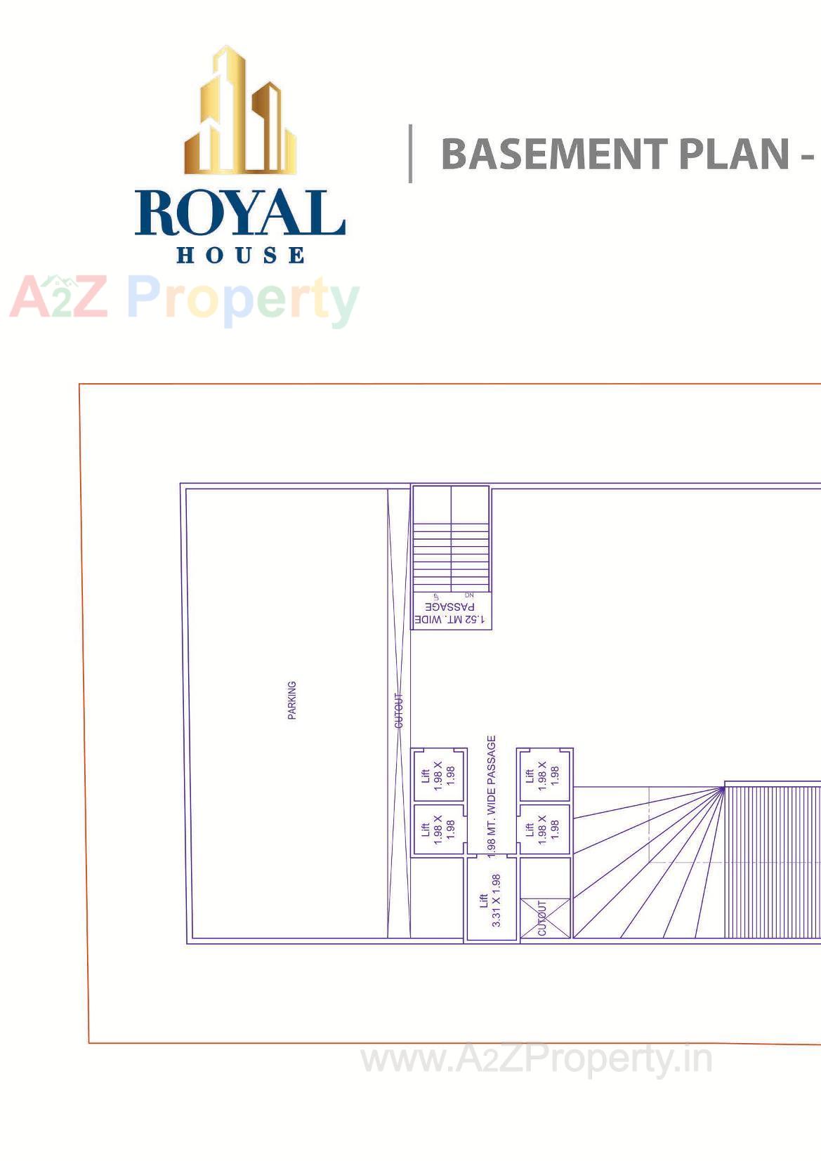 Layout of real estate project Royal House located at Ka, Surat, Gujarat