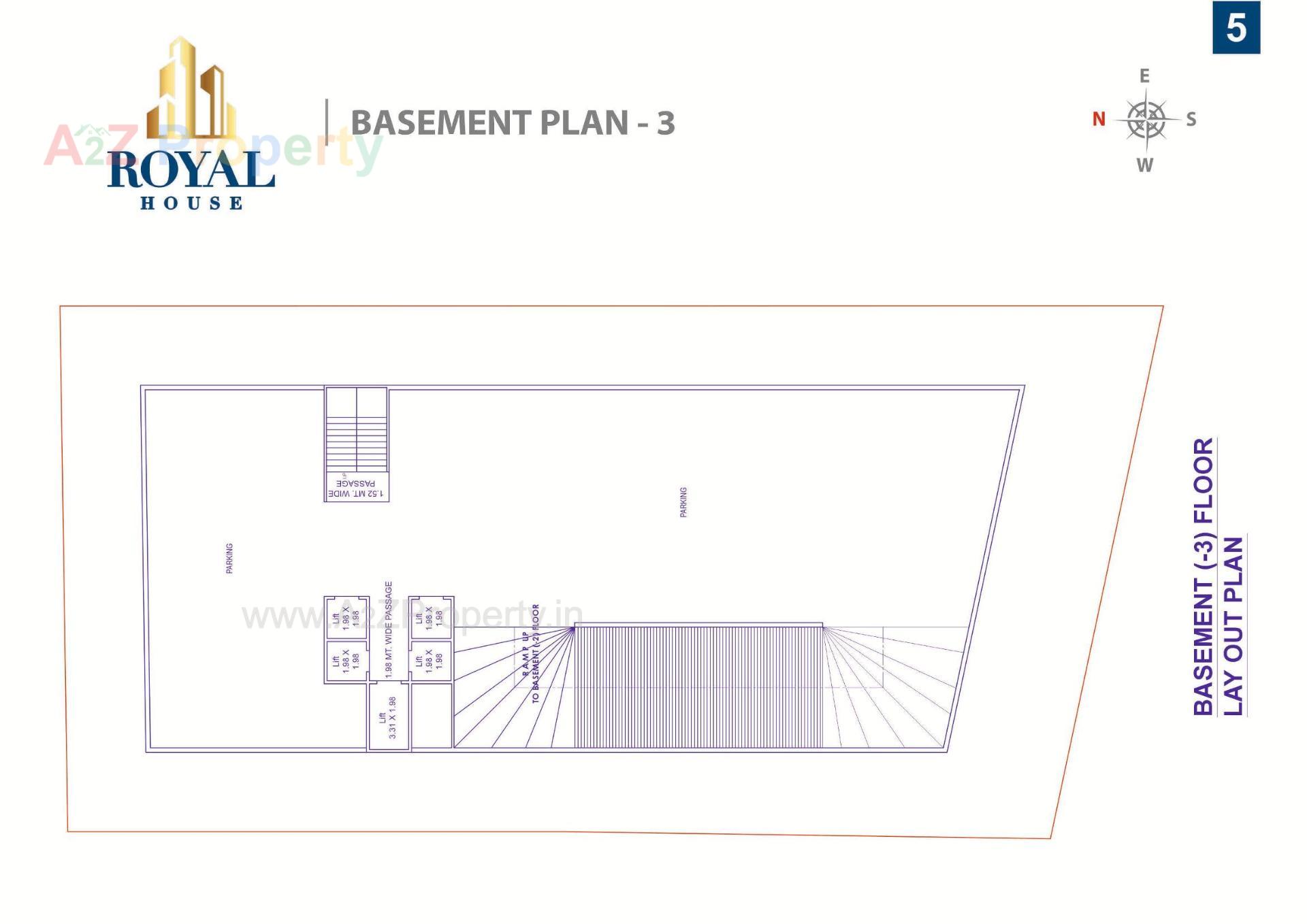 Layout of real estate project Royal House located at Ka, Surat, Gujarat