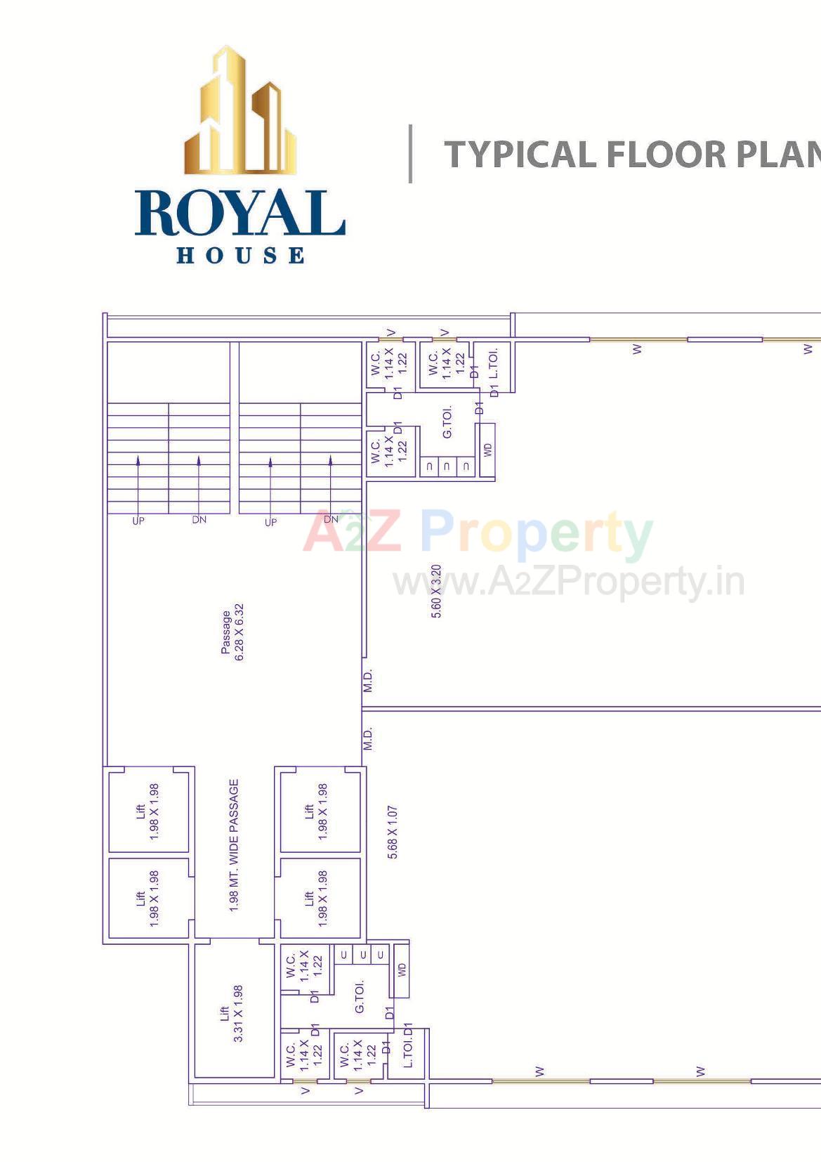 Layout of real estate project Royal House located at Ka, Surat, Gujarat