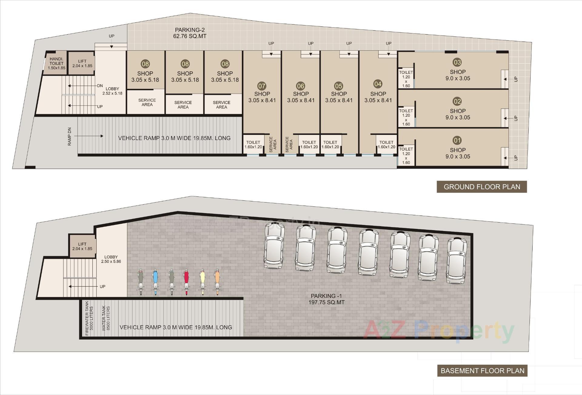 Layout of real estate project Royal Square located at Bardoli, Surat, Gujarat