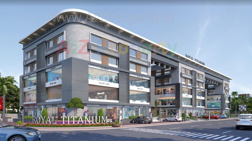 3D Elevation of real estate project Royal Titanium located at Palanpor, Surat, Gujarat