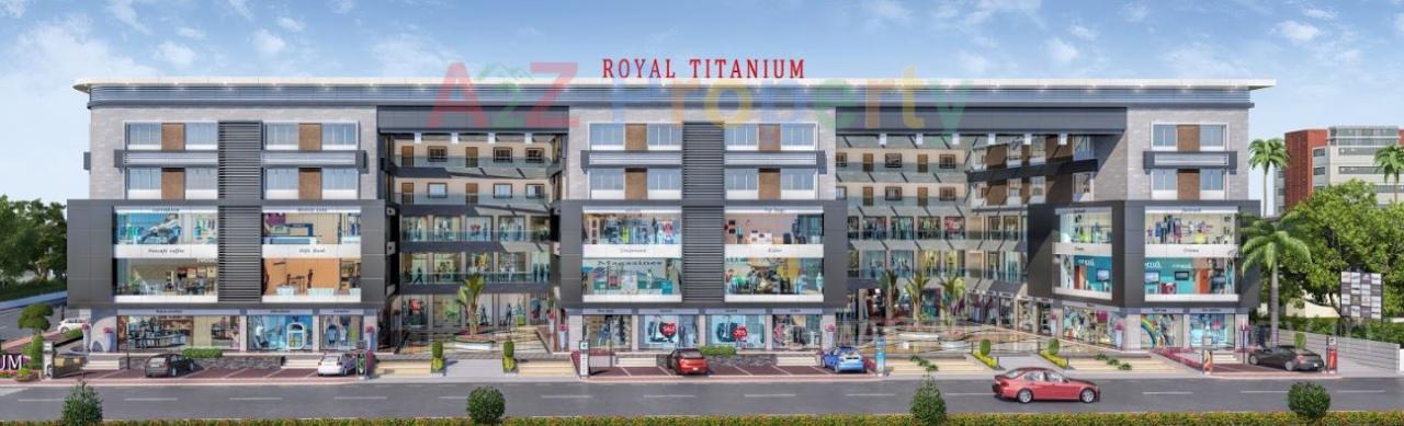 3D Elevation of real estate project Royal Titanium located at Palanpor, Surat, Gujarat