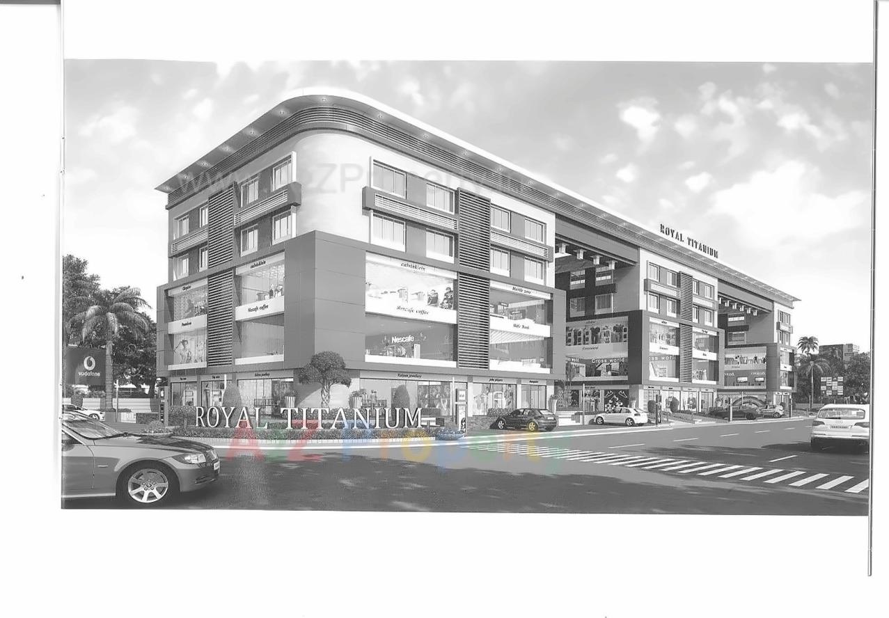 3D Elevation of real estate project Royal Titanium located at Palanpor, Surat, Gujarat