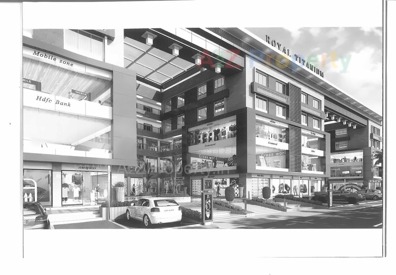 3D Elevation of real estate project Royal Titanium located at Palanpor, Surat, Gujarat