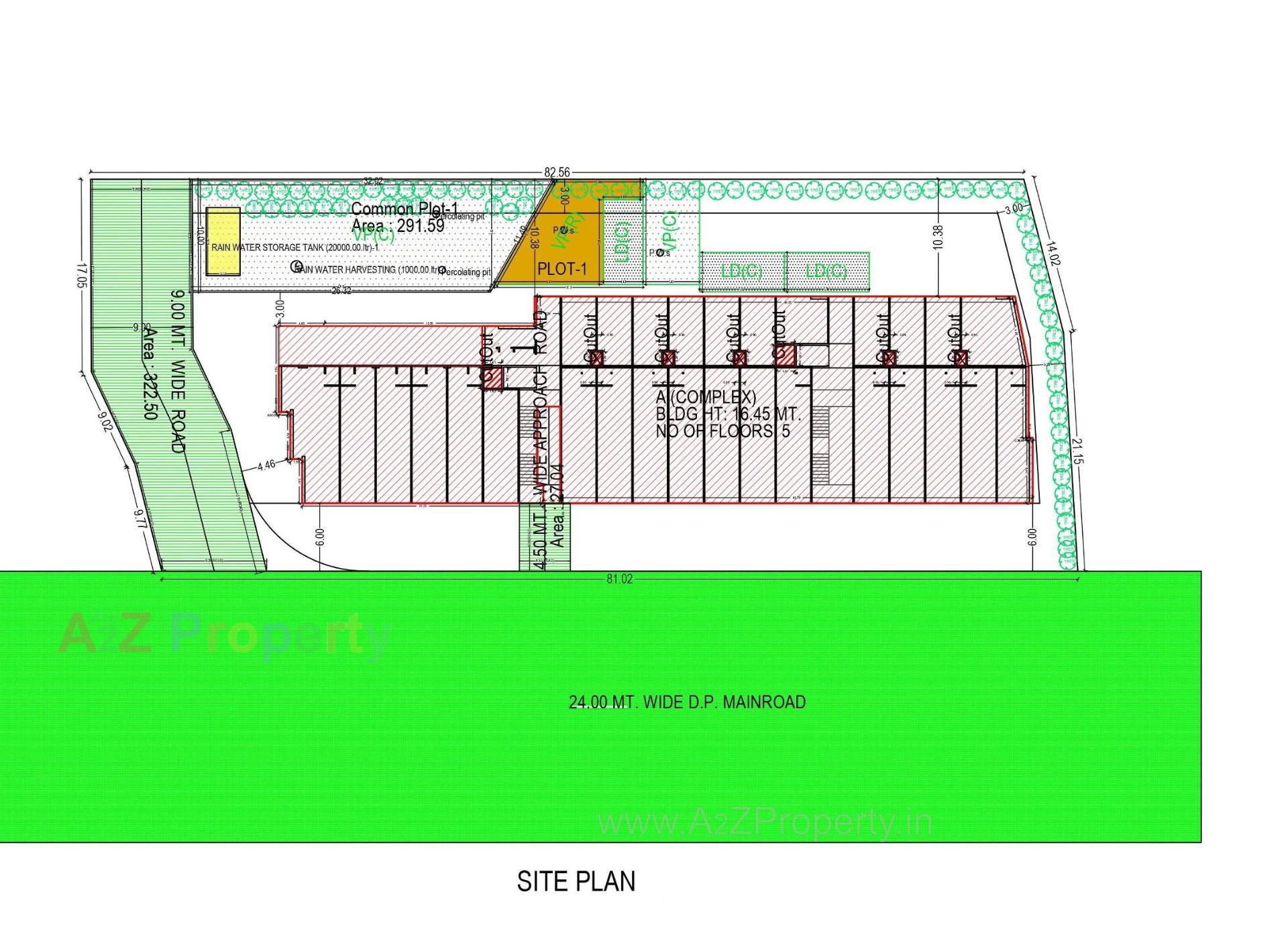 Layout of real estate project Rudra Arista located at Bardoli, Surat, Gujarat