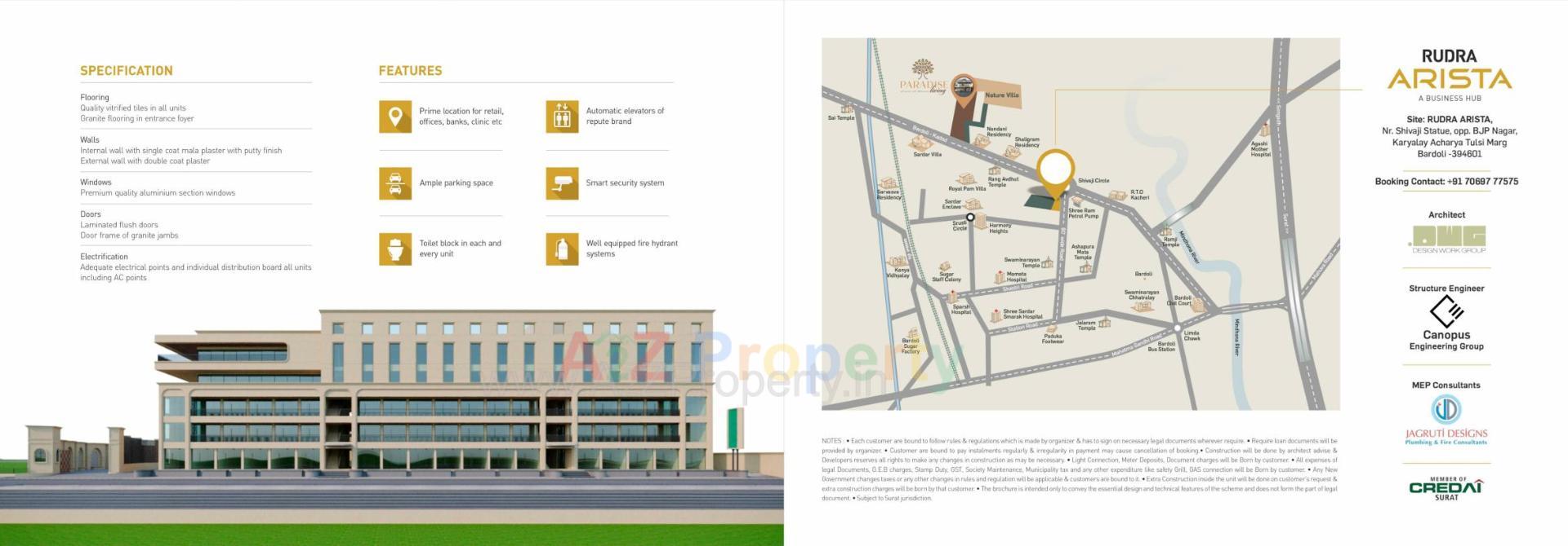  of real estate project Rudra Arista located at Bardoli, Surat, Gujarat