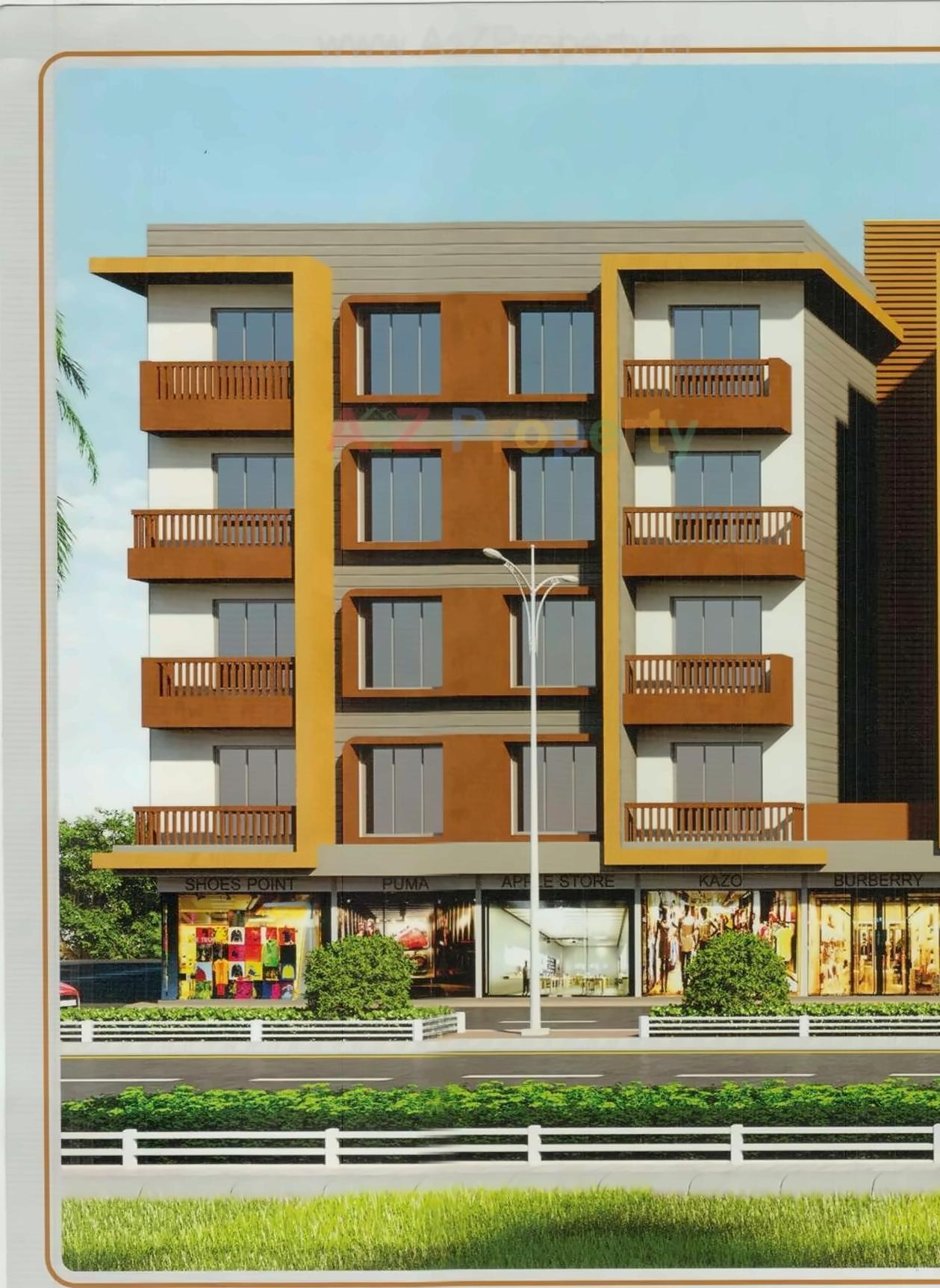 3D Elevation of real estate project Rudra Palace located at Dindoli, Surat, Gujarat
