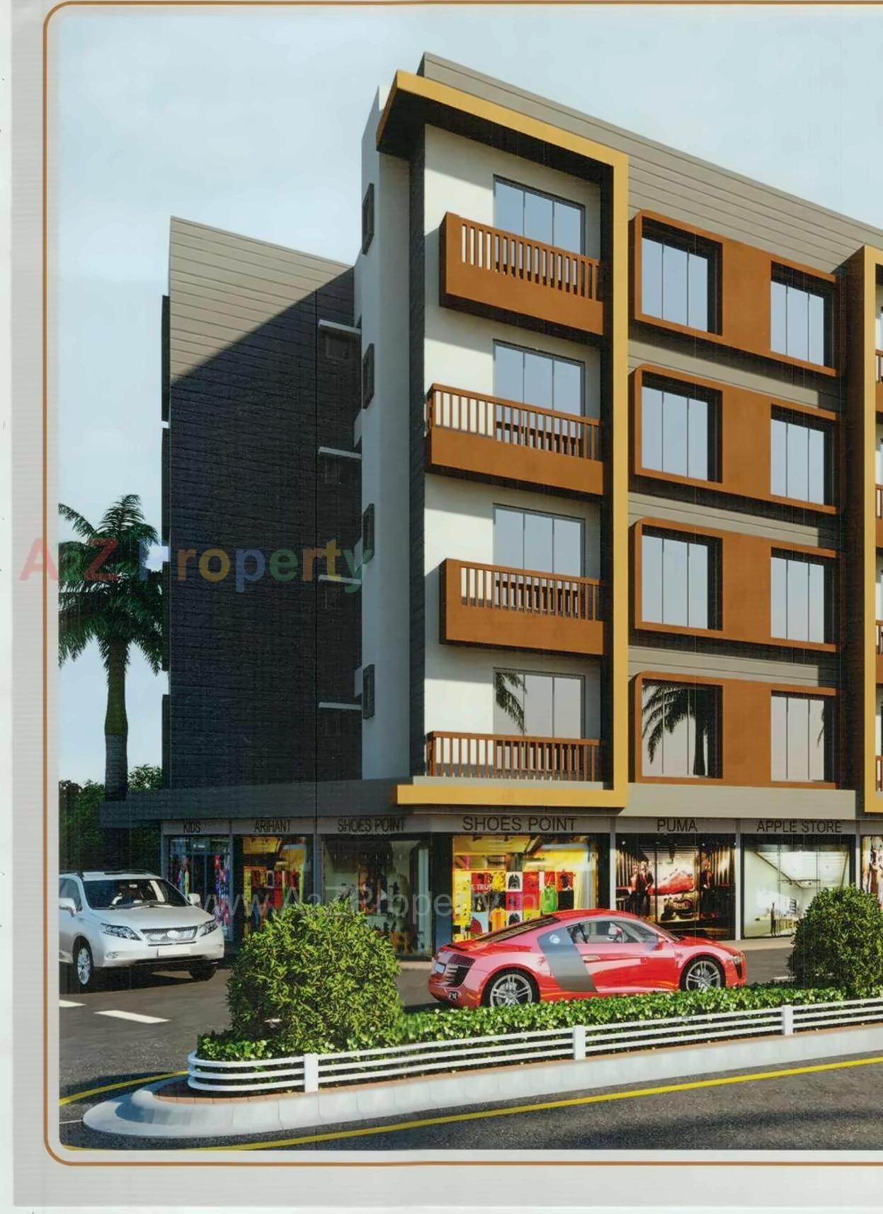 3D Elevation of real estate project Rudra Palace located at Dindoli, Surat, Gujarat