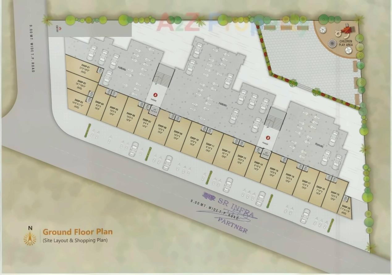 Layout of real estate project Rudra Palace located at Dindoli, Surat, Gujarat