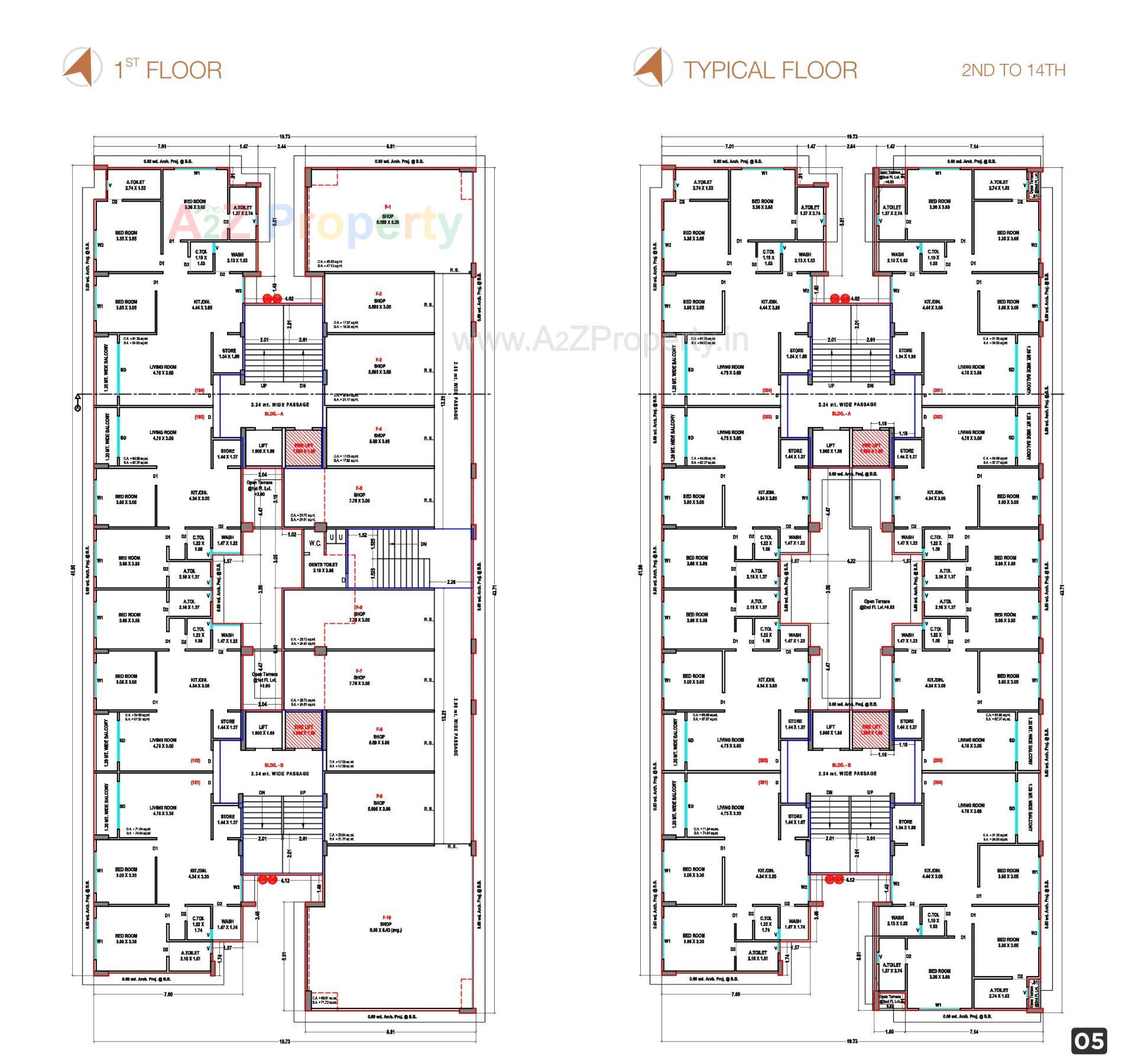 Layout of real estate project Rudransh Heights located at Surat, Surat, Gujarat