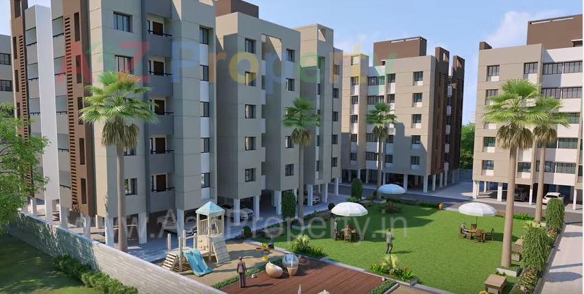 3D Elevation of real estate project Rupak Flats located at Kavas, Surat, Gujarat