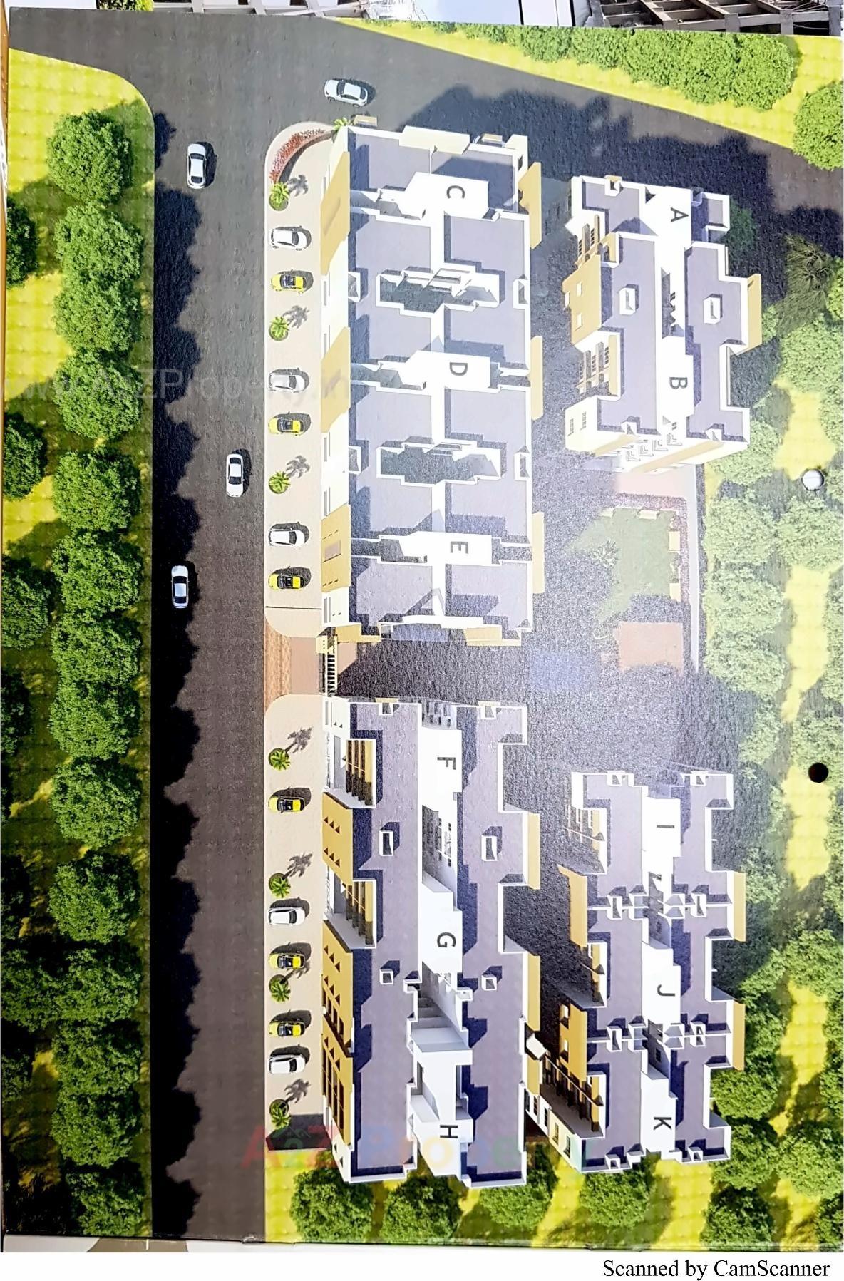 3D Elevation of real estate project Rushikesh Enclave located at Dindoli, Surat, Gujarat