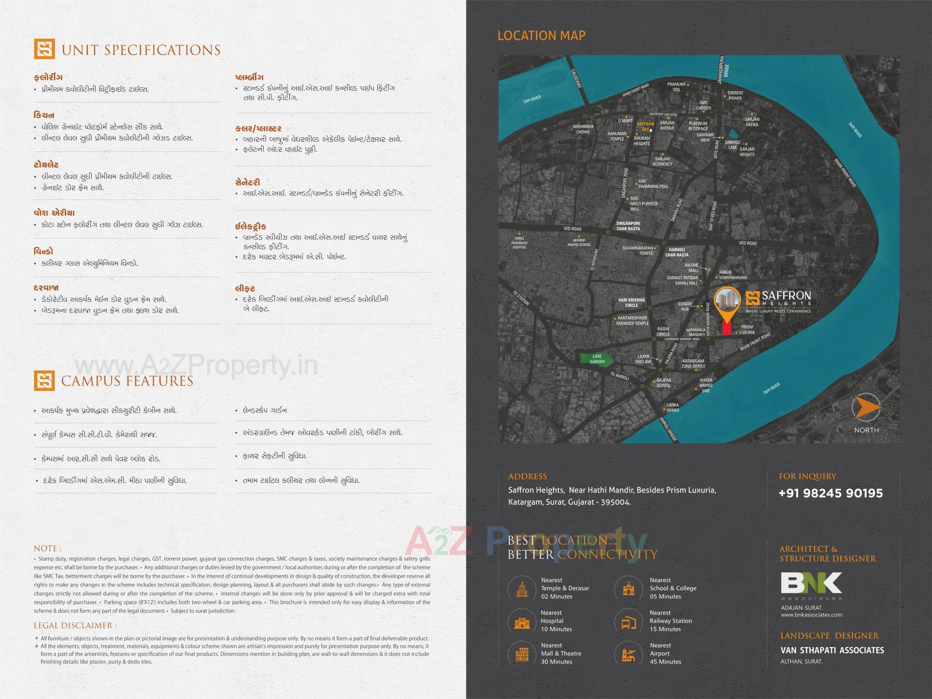  of real estate project Saffron Heights located at Katargam, Surat, Gujarat