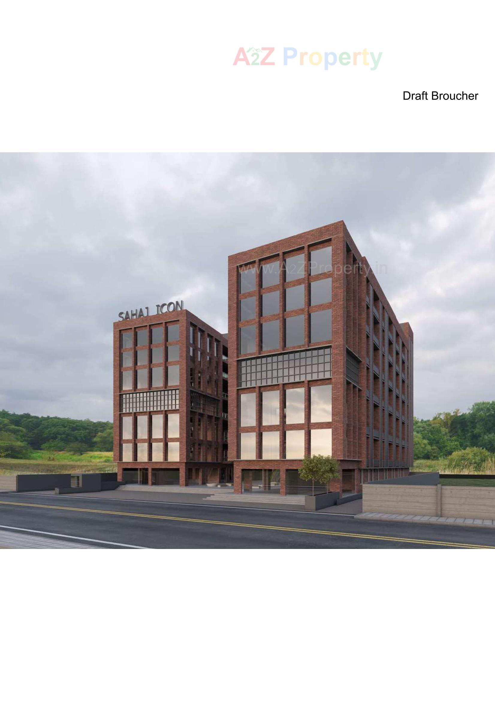 3D Elevation of real estate project Sahaj Icon located at Adajan, Surat, Gujarat