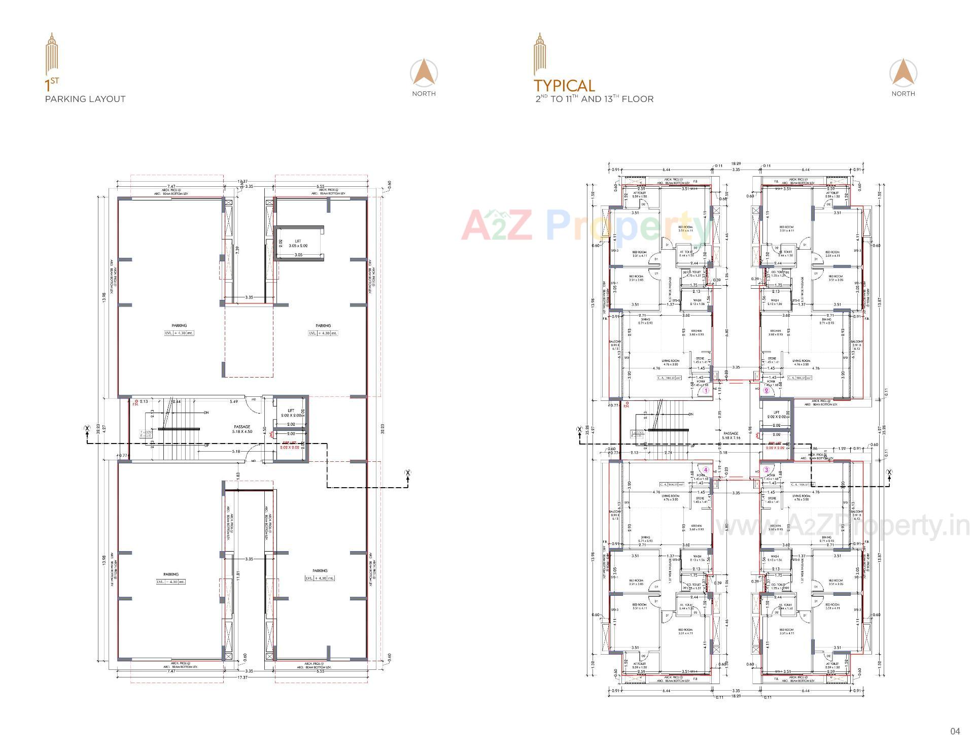 Layout of real estate project Sahaj Panoramic located at Pal, Surat, Gujarat