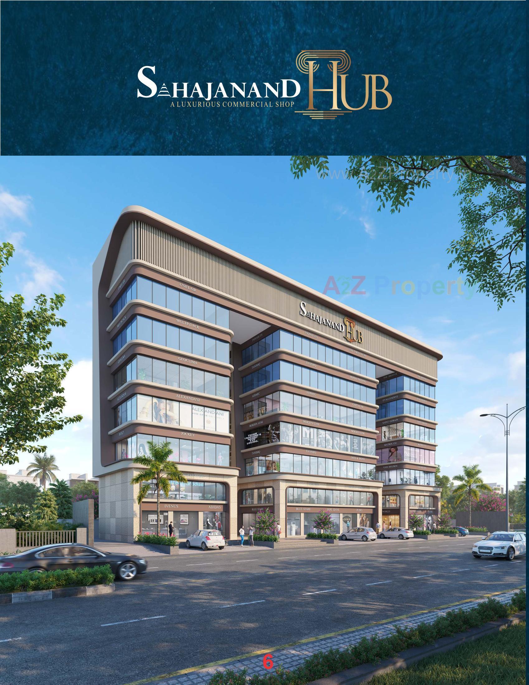 3D Elevation of real estate project Sahajanand Hub located at Sarthana, Surat, Gujarat