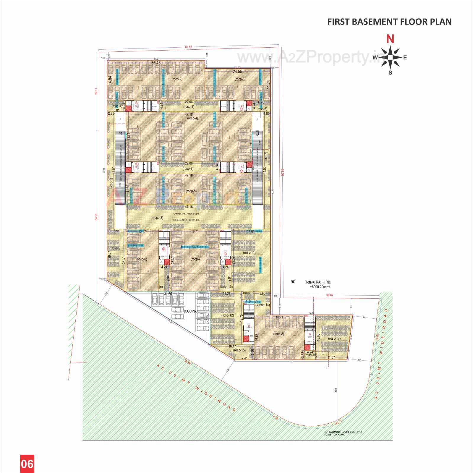 Layout of real estate project Sahajanand Luxuria located at Jahangirabad, Surat, Gujarat