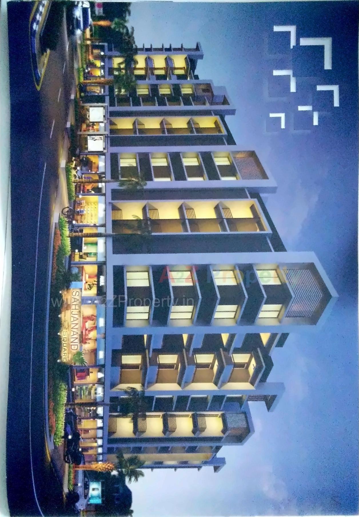 3D Elevation of real estate project Sahajanand Square ( H H Enterprise) located at Kosad, Surat, Gujarat
