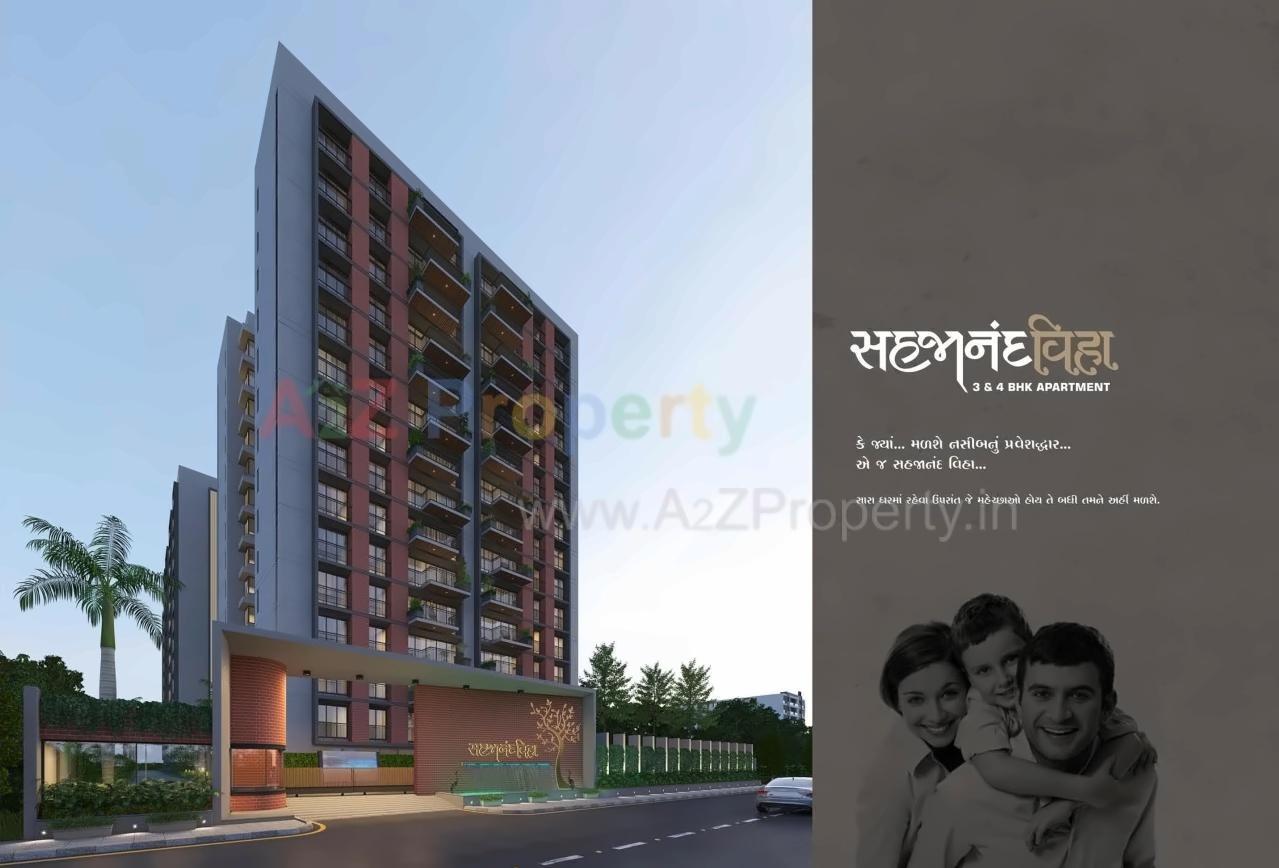 3D Elevation of real estate project Sahajanand Viha located at Varachha, Surat, Gujarat