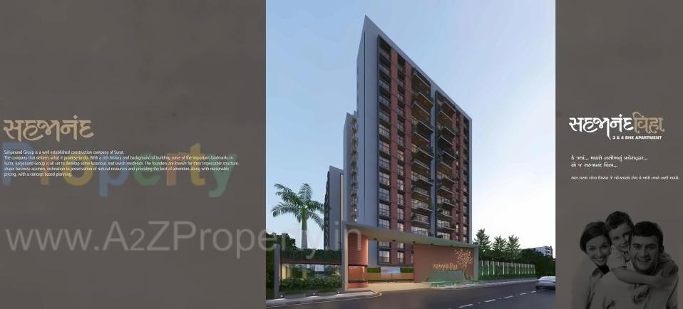 3D Elevation of real estate project Sahajanand Viha located at Varachha, Surat, Gujarat