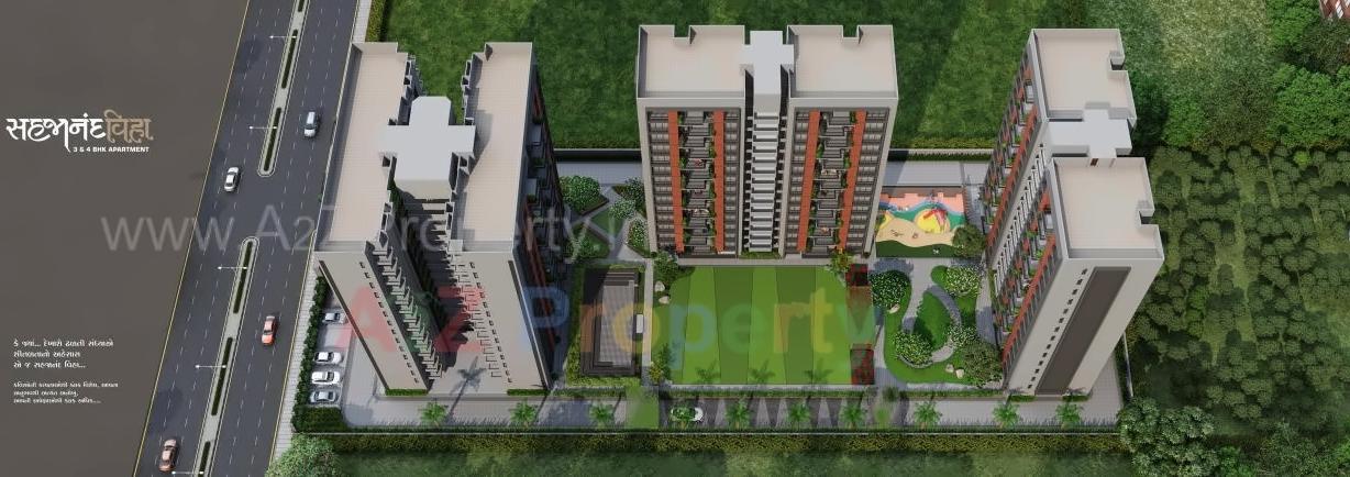 3D Elevation of real estate project Sahajanand Viha located at Varachha, Surat, Gujarat