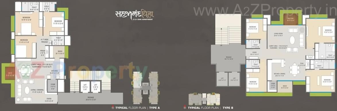 Layout of real estate project Sahajanand Viha located at Varachha, Surat, Gujarat