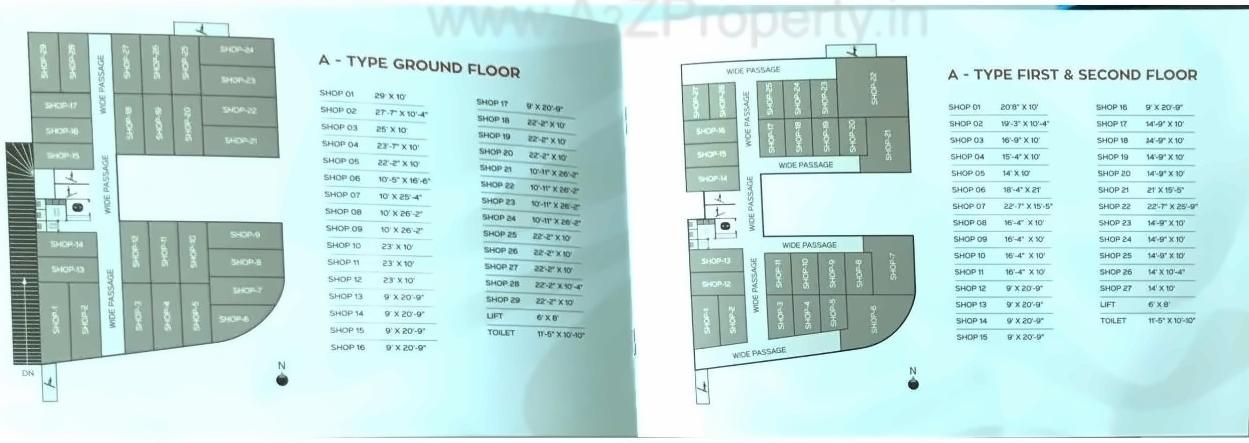 Layout of real estate project Sahjanand Business Hub located at Puna, Surat, Gujarat