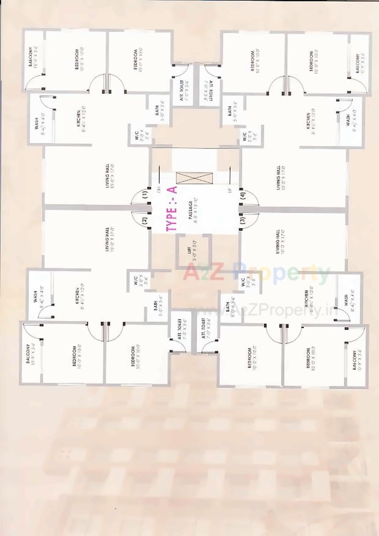 Layout of real estate project Sahjanand Residency located at Valak, Surat, Gujarat