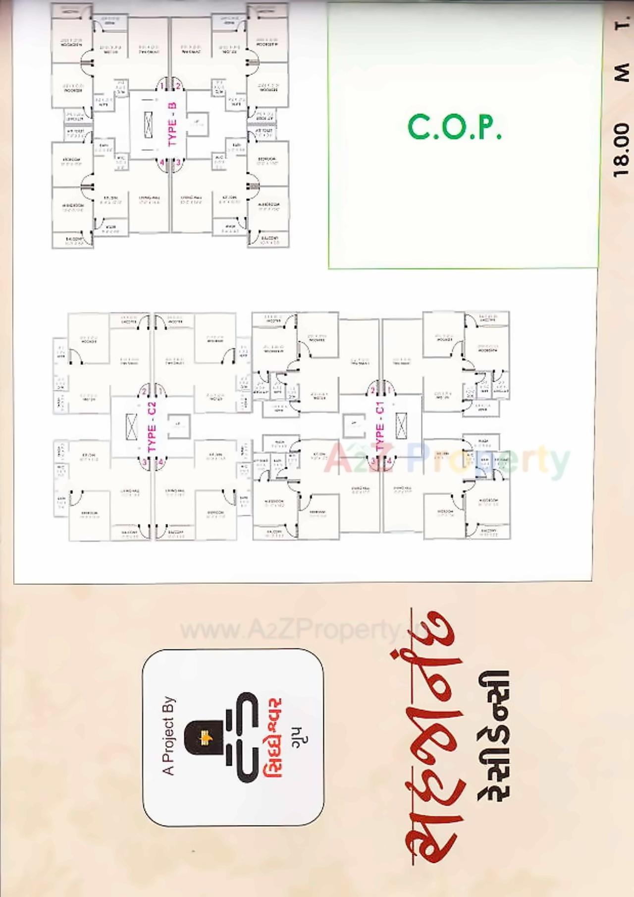 Layout of real estate project Sahjanand Residency located at Valak, Surat, Gujarat