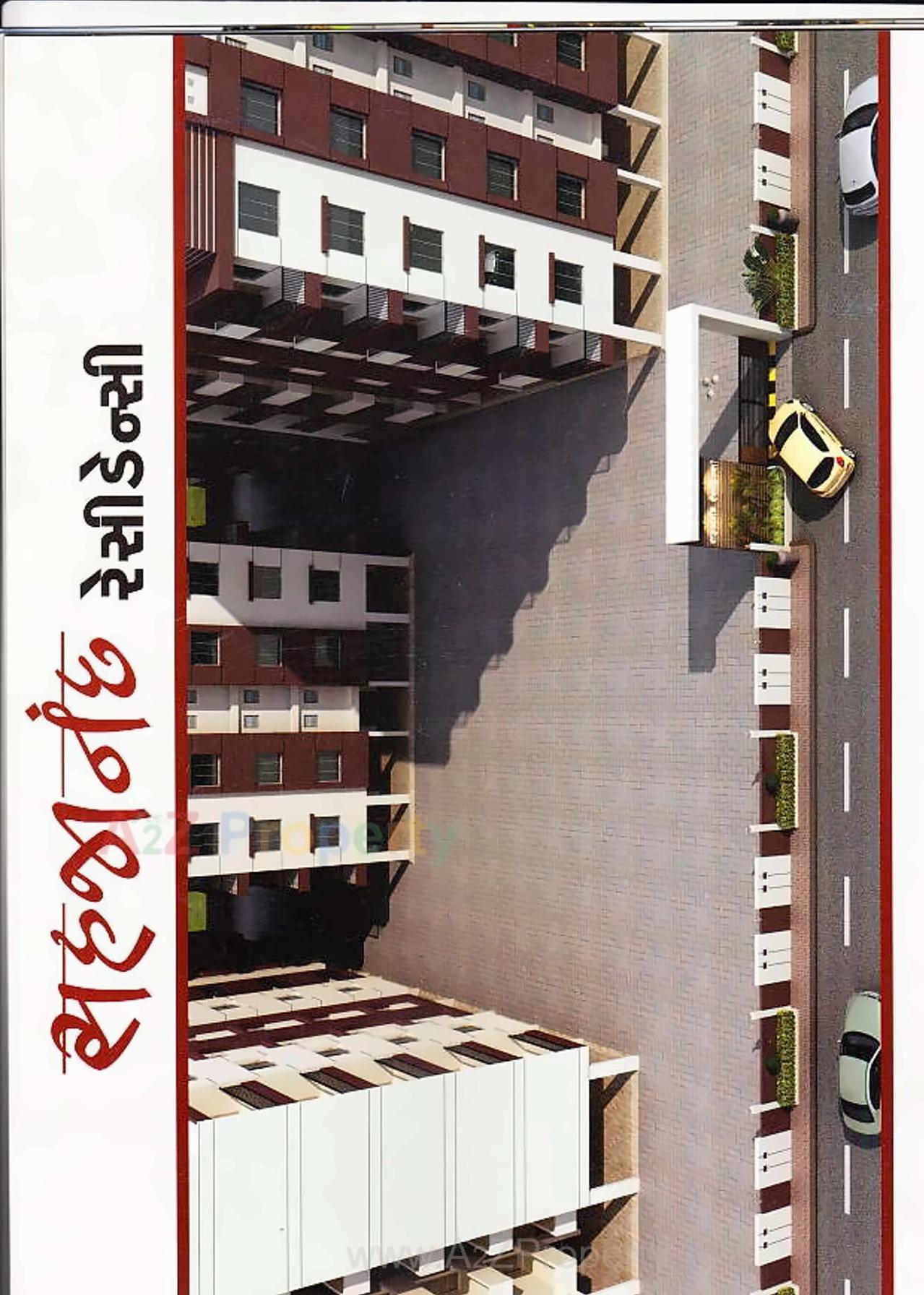 3D Elevation of real estate project Sahjanand Residency located at Valak, Surat, Gujarat